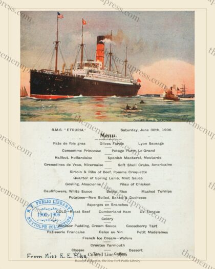 Cunard Line · R.M.S. Saxonia · 1906