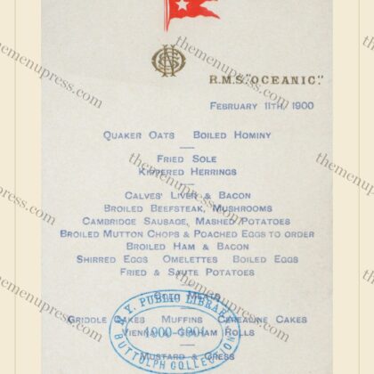 White Star Line · R.M.S. Oceanic · 1900