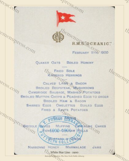 White Star Line · R.M.S. Oceanic · 1900