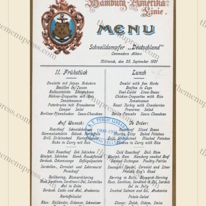 Hamburg-Amerika Linie · Schnelldampfer Deutschland · 1901