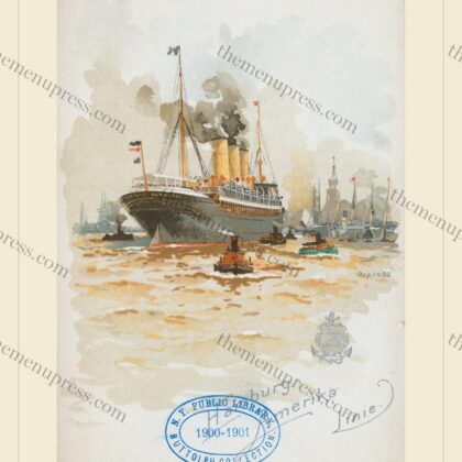 Hamburg-Amerika Linie · Menu · 1900