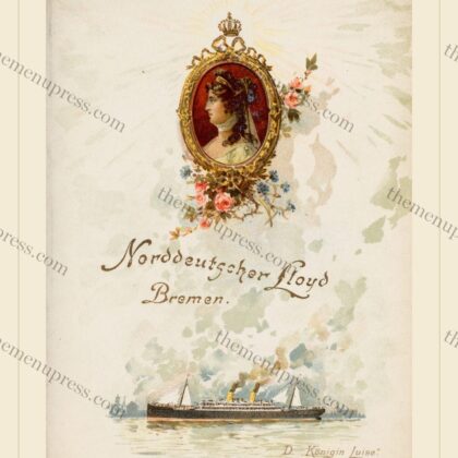Norddeutscher Lloyd, Bremen · Special Dinner Menu · 1901