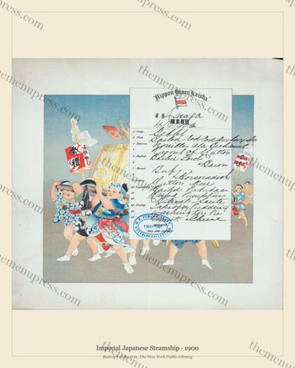 Nippon Yusen Kaisha · Dinner Menu · 1900