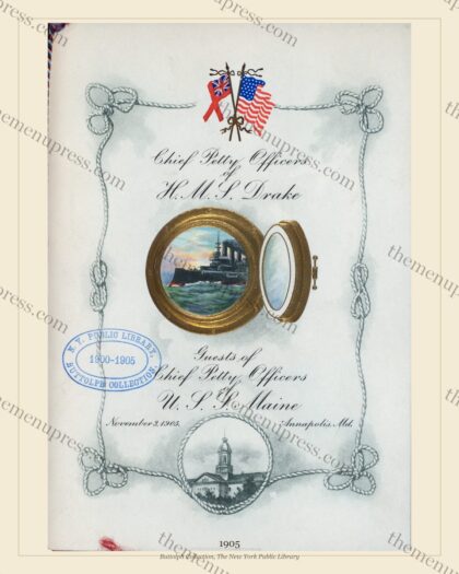 Chief Petty Officers, U.S.S. Maine · Honorary Dinner · 1905