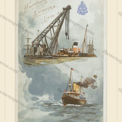Hamburg-Amerika Linie · Working Harbour with Crane · 1901