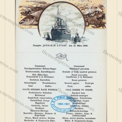Norddeutscher Lloyd · Königin Luise (Daily Lunch Variant) · 1899