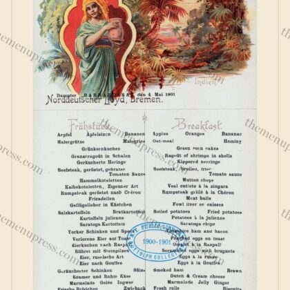 Norddeutscher Lloyd · Frühstück with Allegorical Cover · 1901