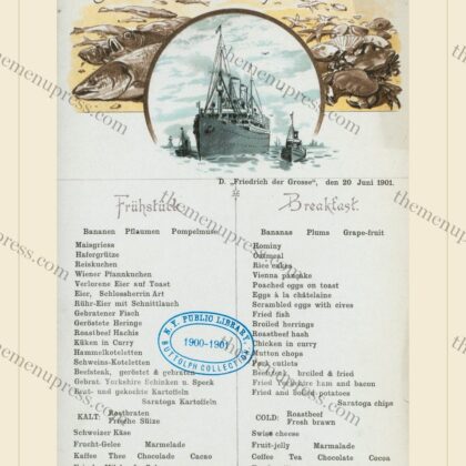 Norddeutscher Lloyd · Blue-Toned Steamship · 1901
