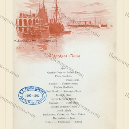Red Star Line · S.S. Zeeland · 1901