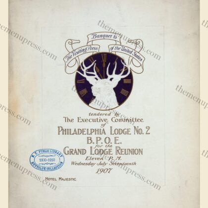 Hotel Majestic, Philadelphia · B.P.O.E. Grand Lodge Reunion · 1907