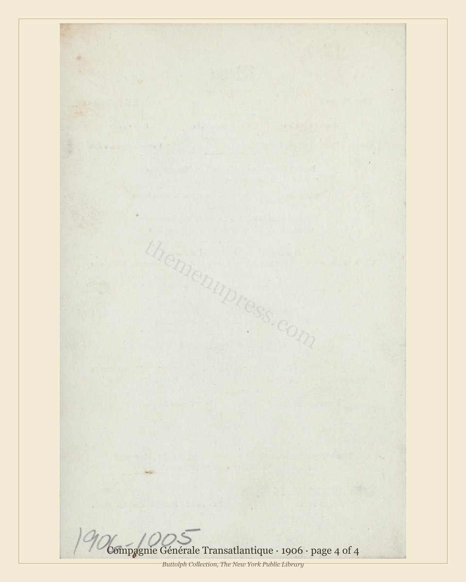 Vintage menu — page 4 of 4