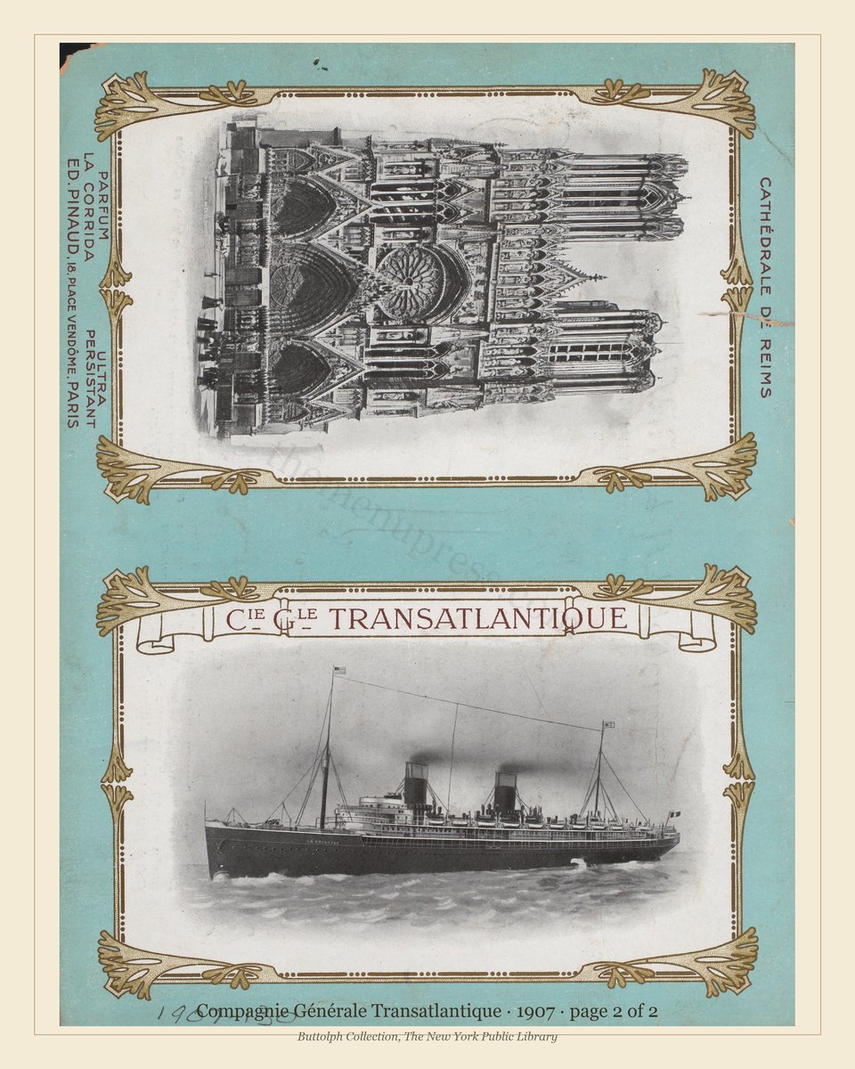 Vintage menu — page 2 of 2