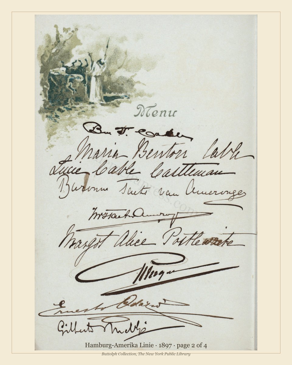 Vintage menu — page 2 of 4