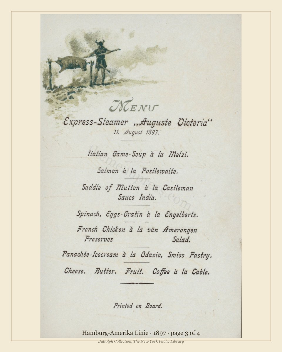 Vintage menu — page 3 of 4