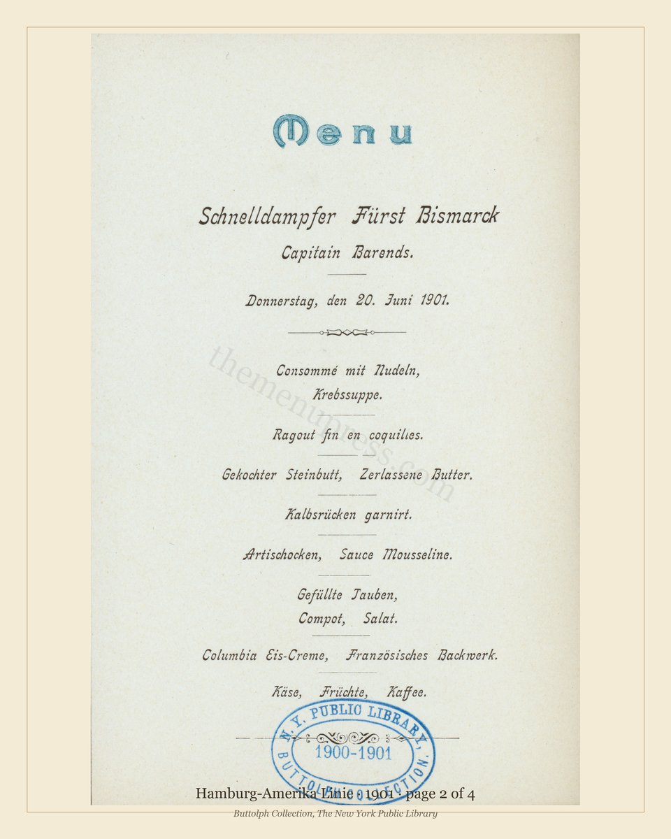 Vintage menu — page 2 of 4