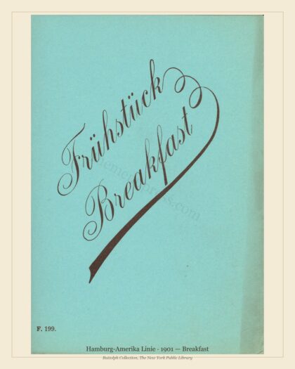 Hamburg-Amerika Linie · 1901 — Breakfast