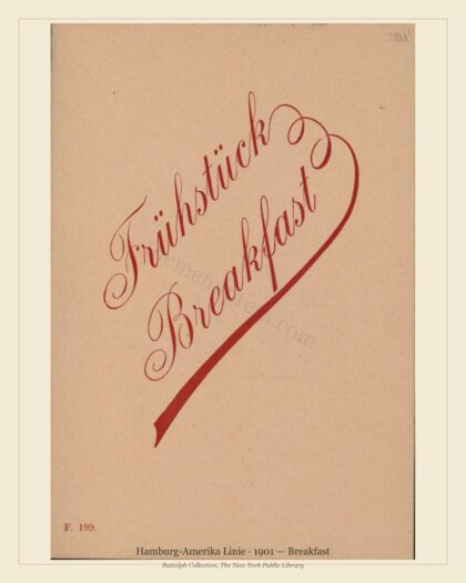 Hamburg-Amerika Linie · 1901 — Breakfast