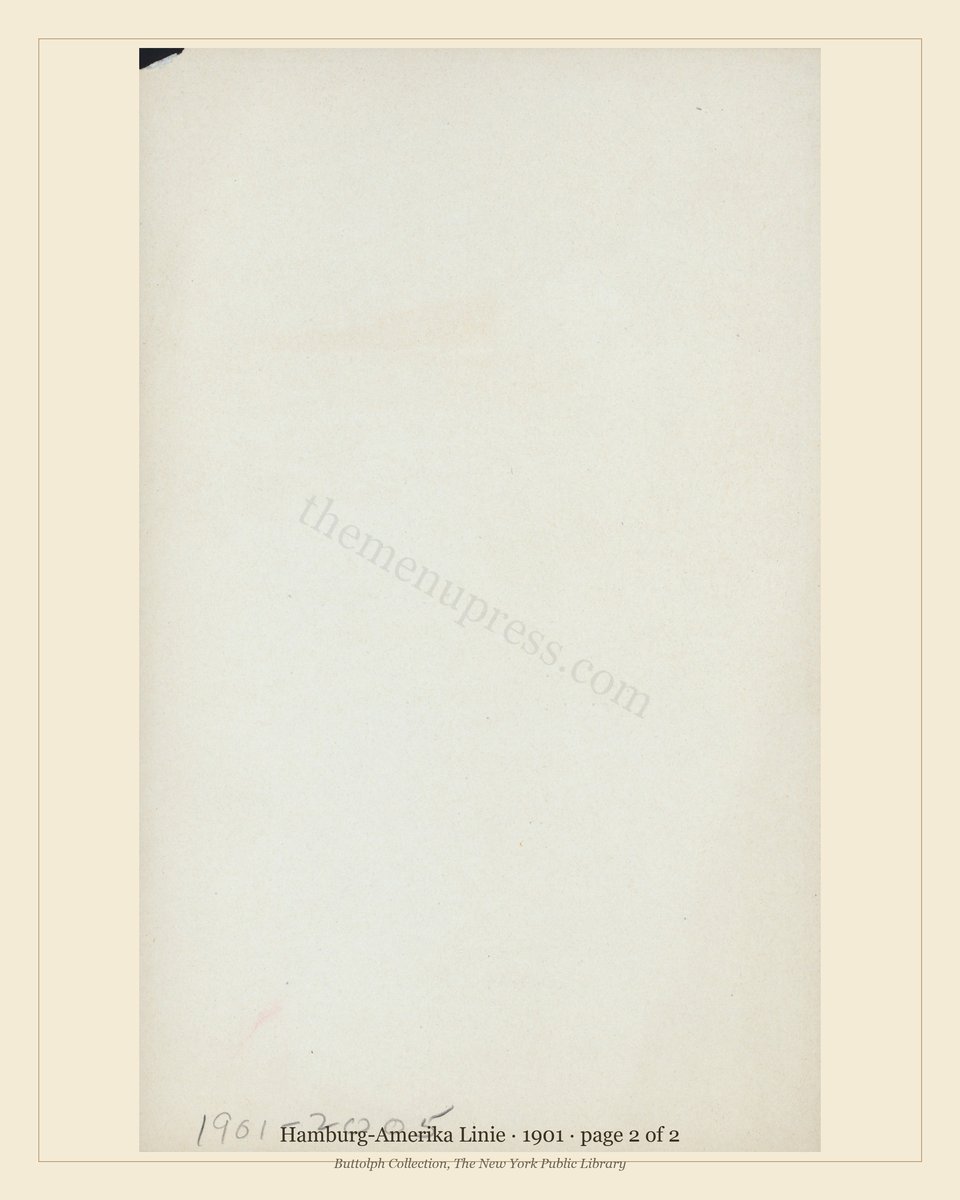 Vintage menu — page 2 of 2