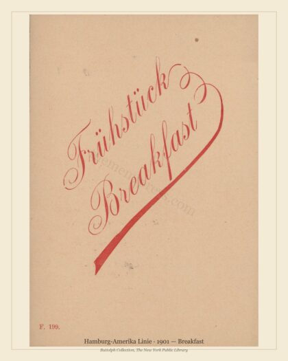 Hamburg-Amerika Linie · 1901 — Breakfast