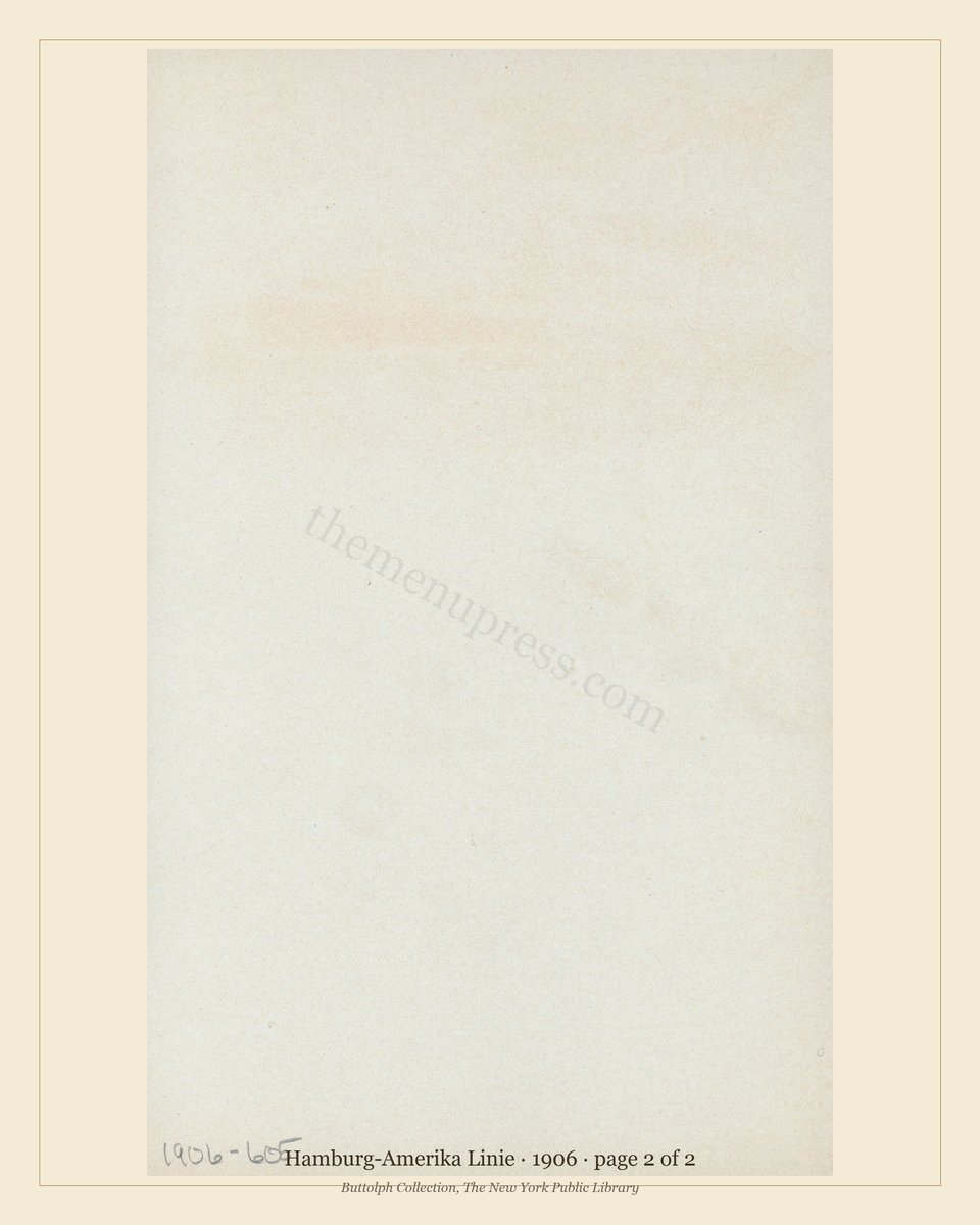 Vintage menu — page 2 of 2