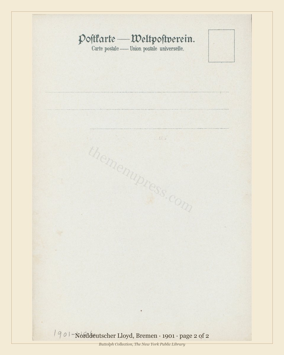 Vintage menu — page 2 of 2