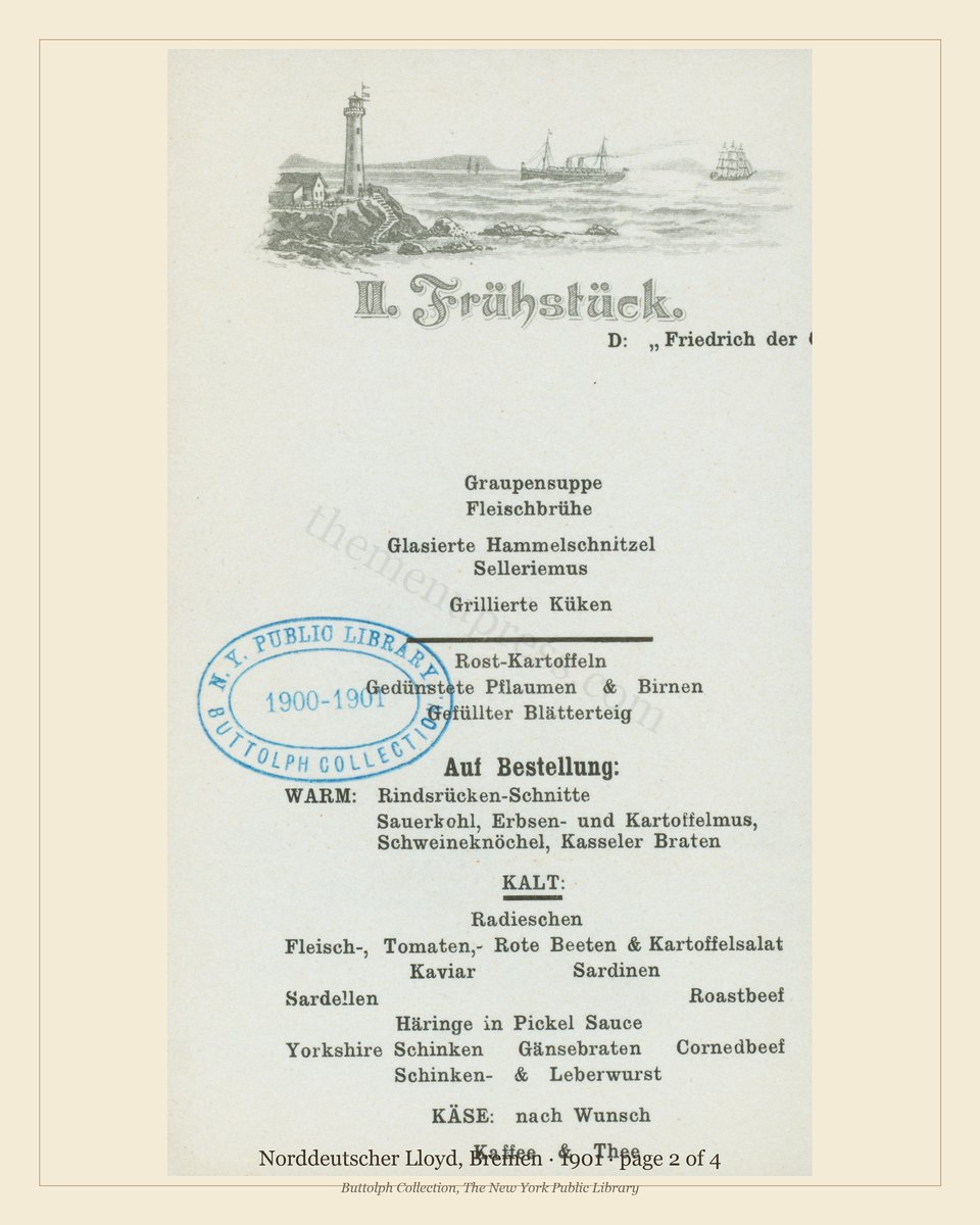 Vintage menu — page 2 of 4