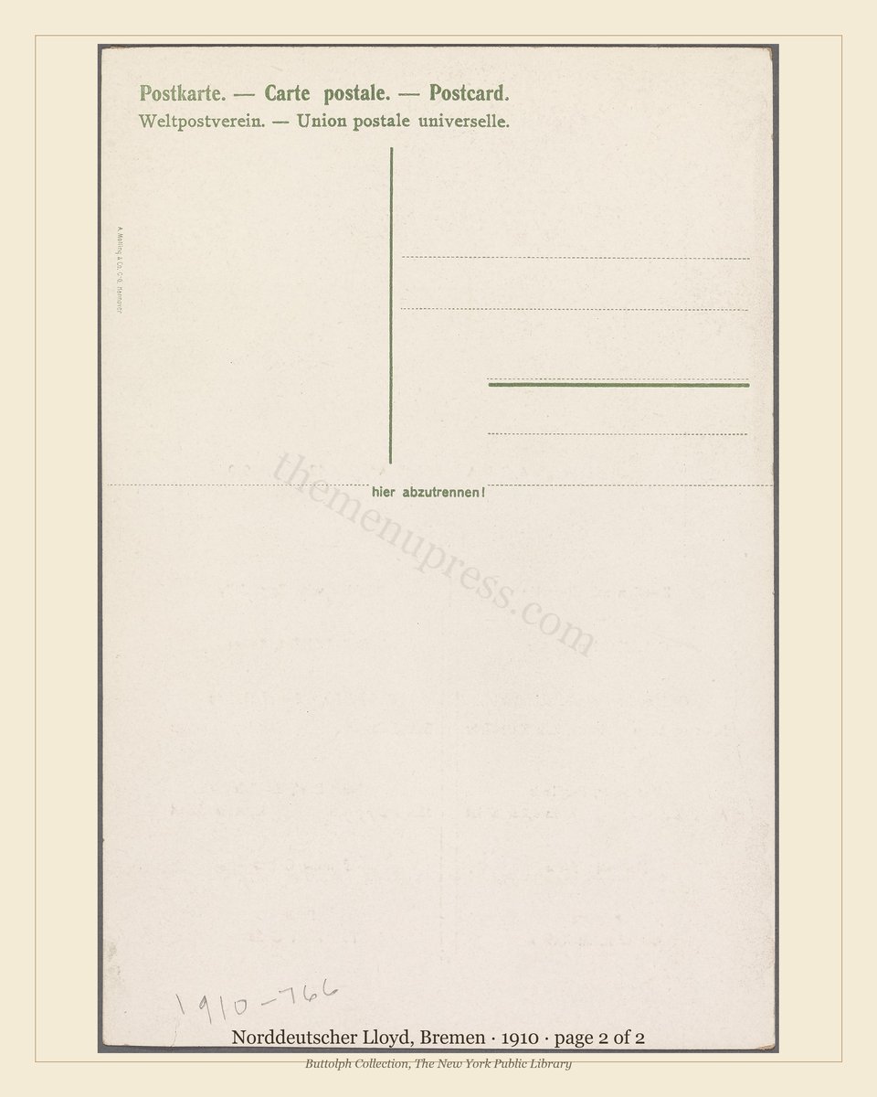 Vintage menu — page 2 of 2