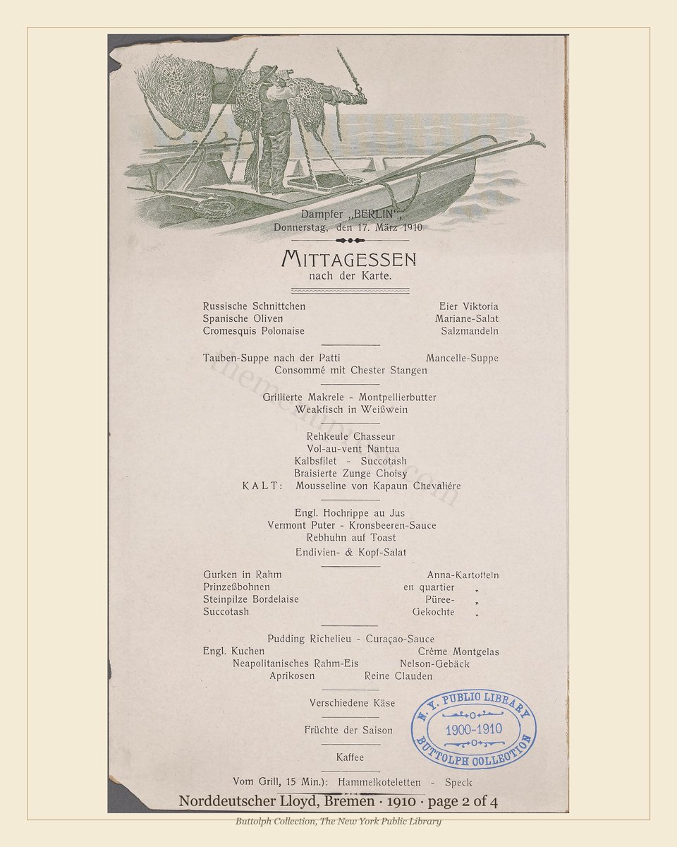 Vintage menu — page 2 of 4