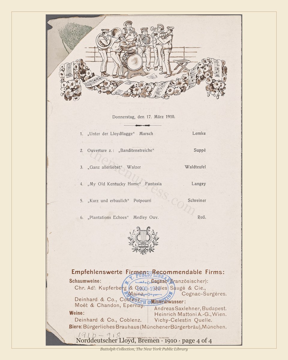Vintage menu — page 4 of 4