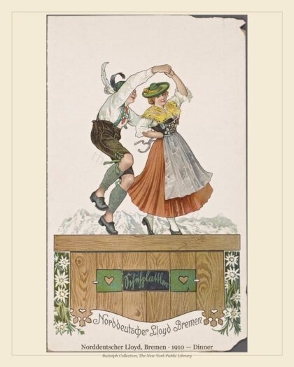 Norddeutscher Lloyd, Bremen · 1910 — Dinner
