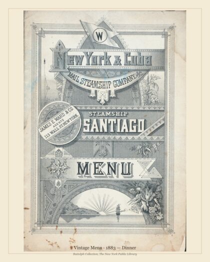 Vintage Menu · 1883 — Dinner