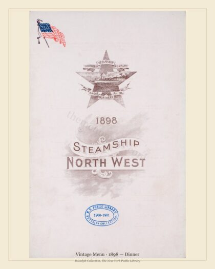 Vintage Menu · 1898 — Dinner
