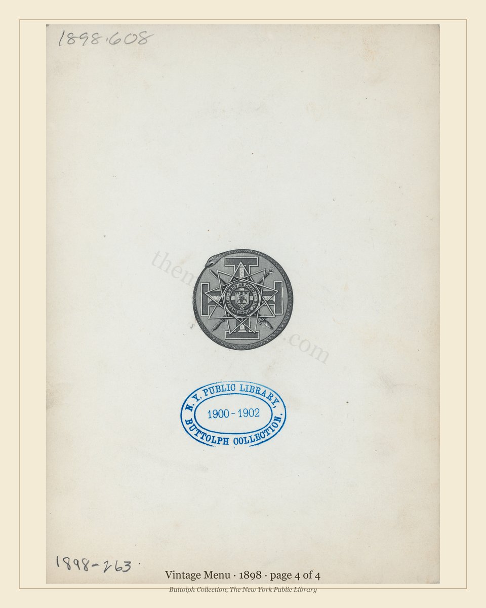 Vintage menu — page 4 of 4