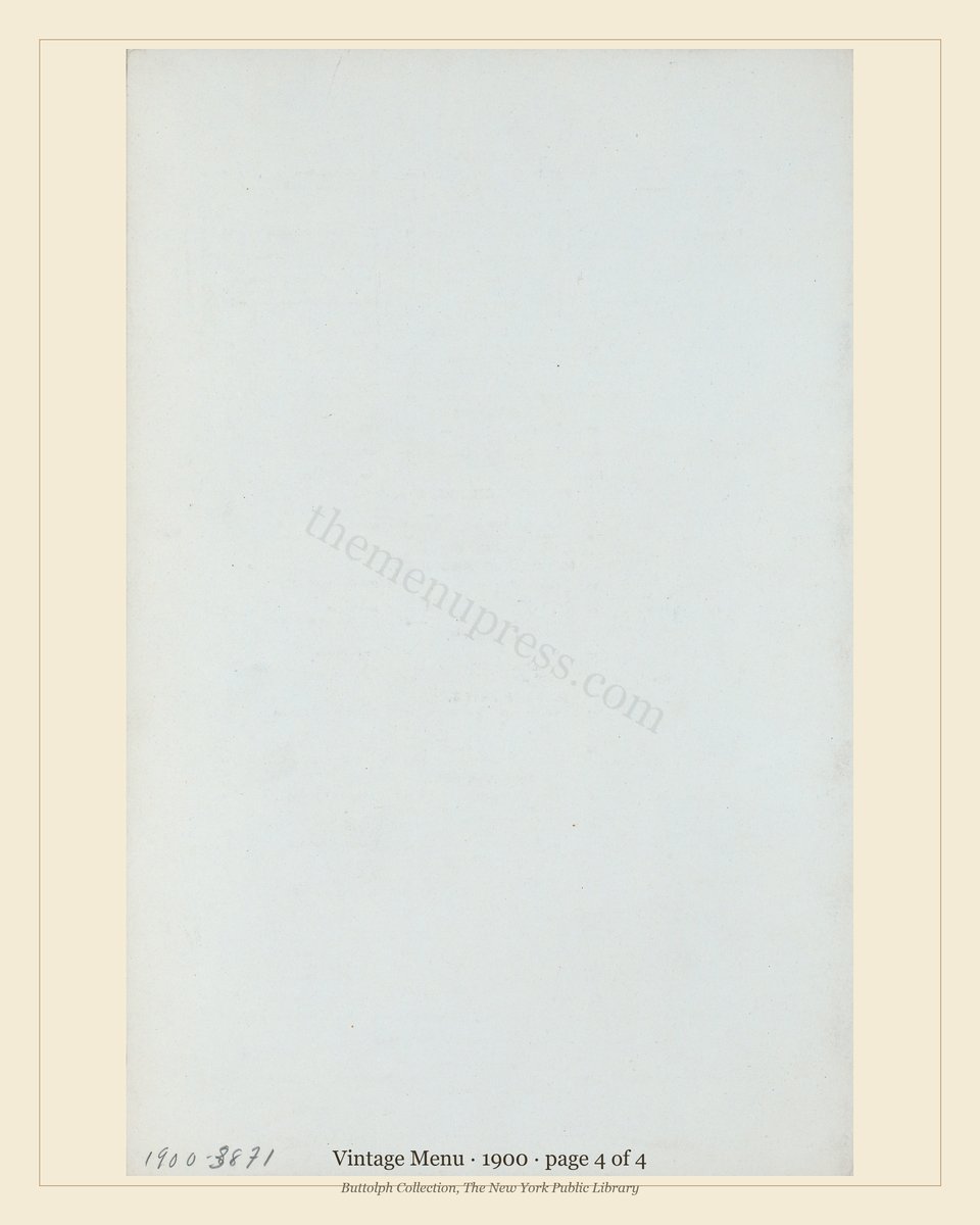 Vintage menu — page 4 of 4
