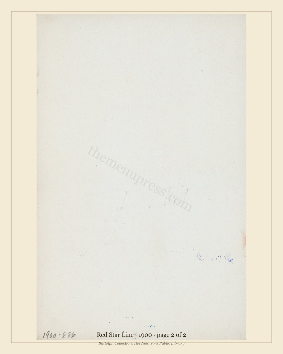 Vintage menu — page 2 of 2