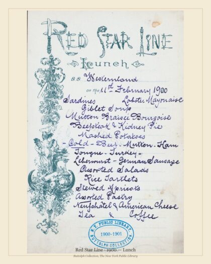 Red Star Line · 1900 — Lunch
