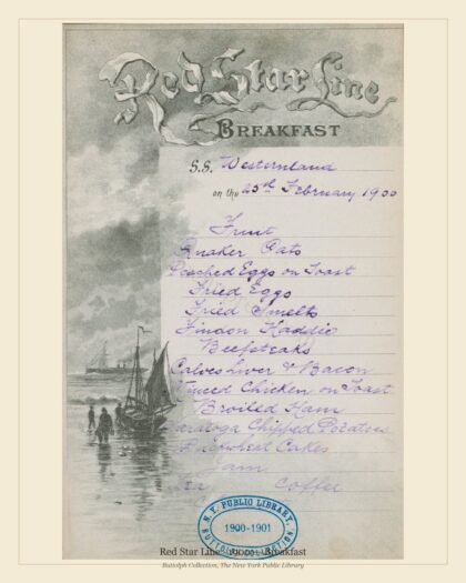 Red Star Line · 1900 — Breakfast