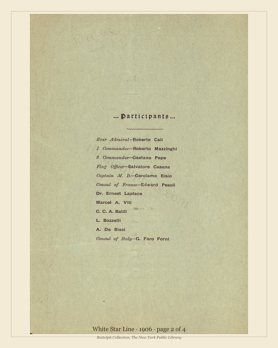 Vintage menu — page 2 of 3