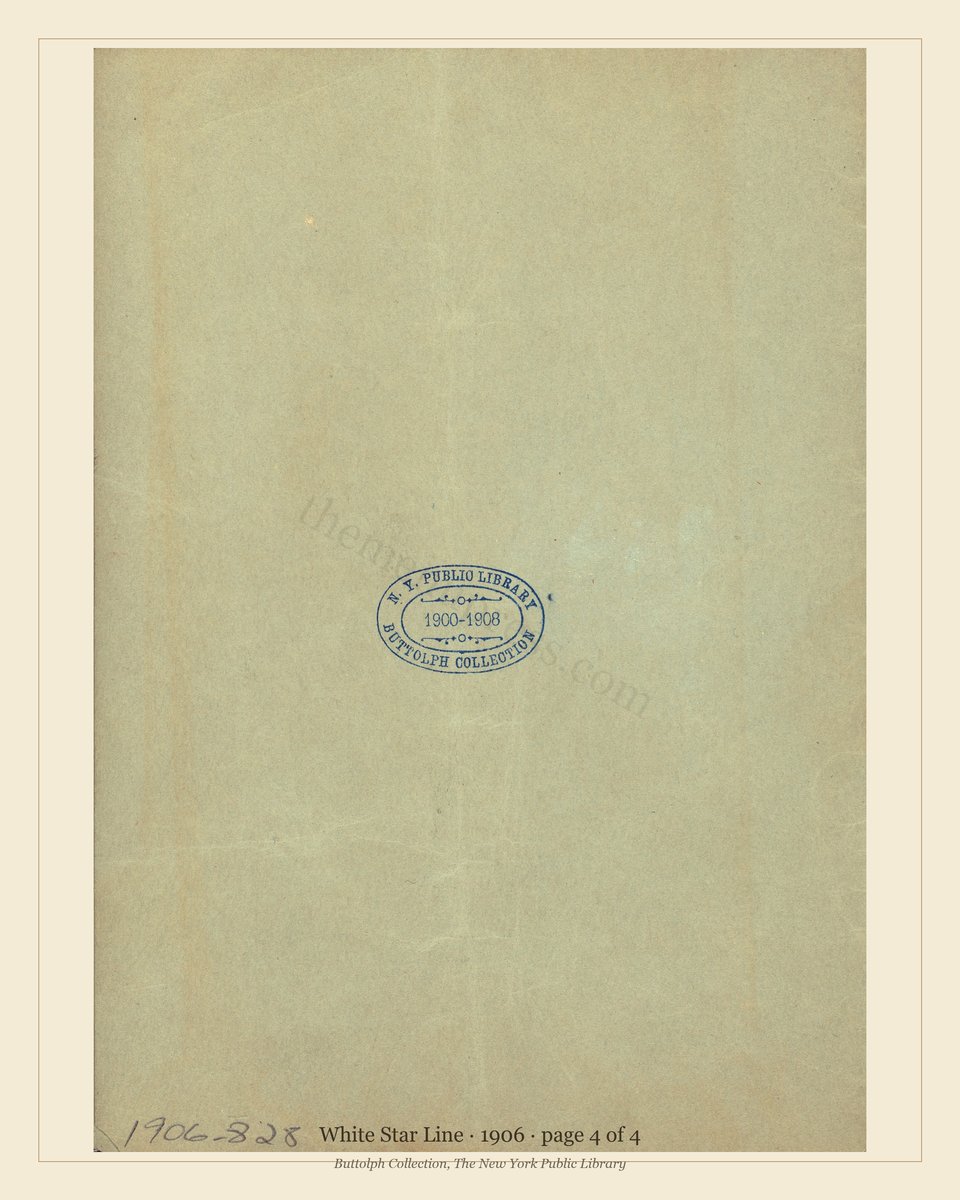 Vintage menu — page 3 of 3