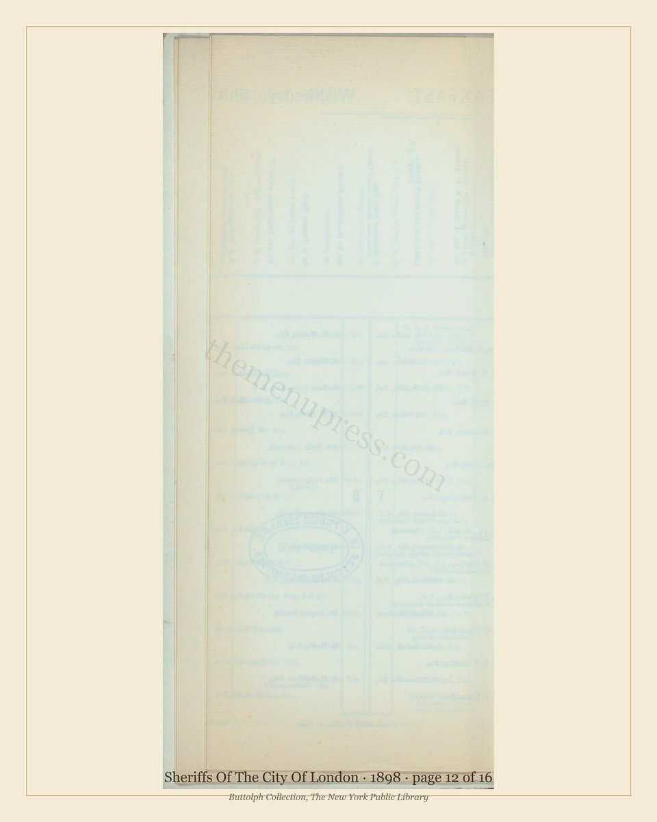 Vintage menu — page 12 of 16