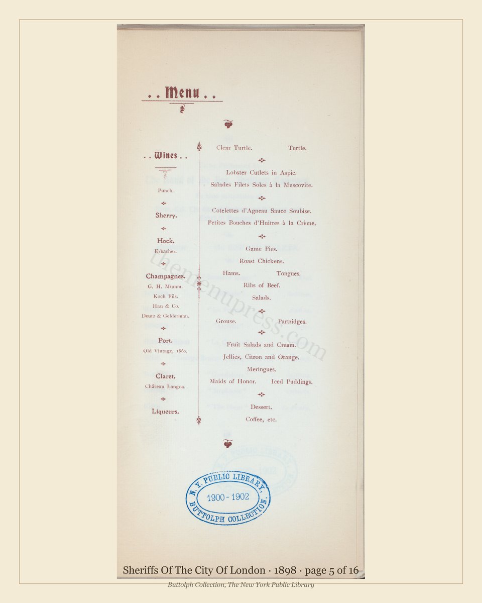Vintage menu — page 5 of 16