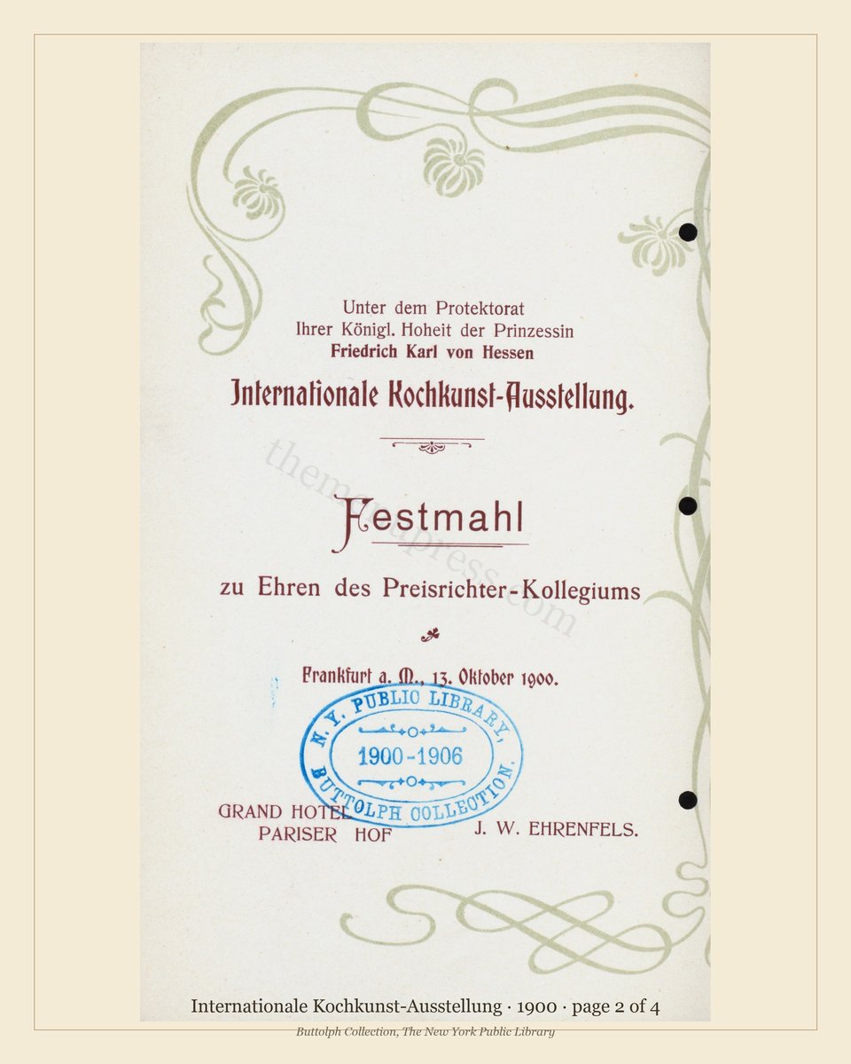 Vintage menu — page 2 of 4