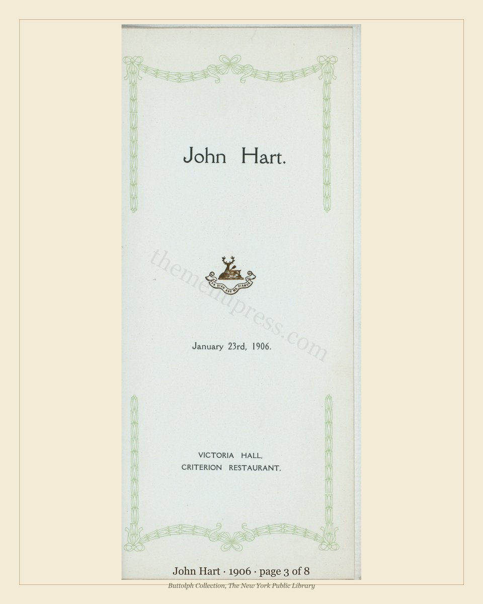 Vintage menu — page 3 of 8