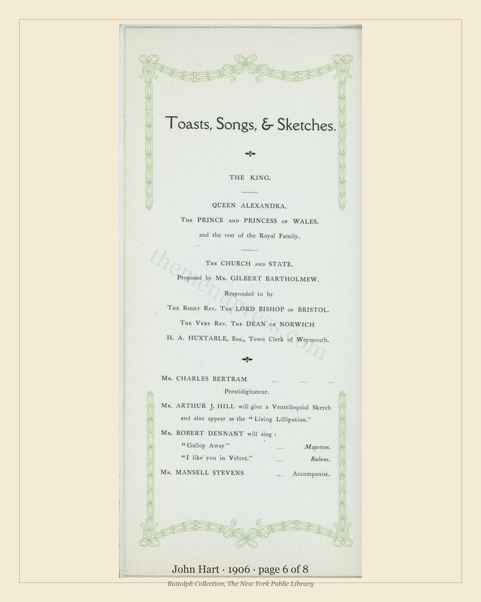 Vintage menu — page 6 of 8