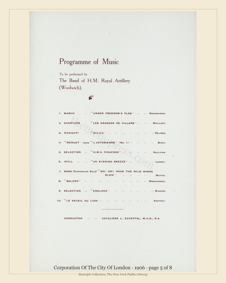 Vintage menu — page 5 of 8