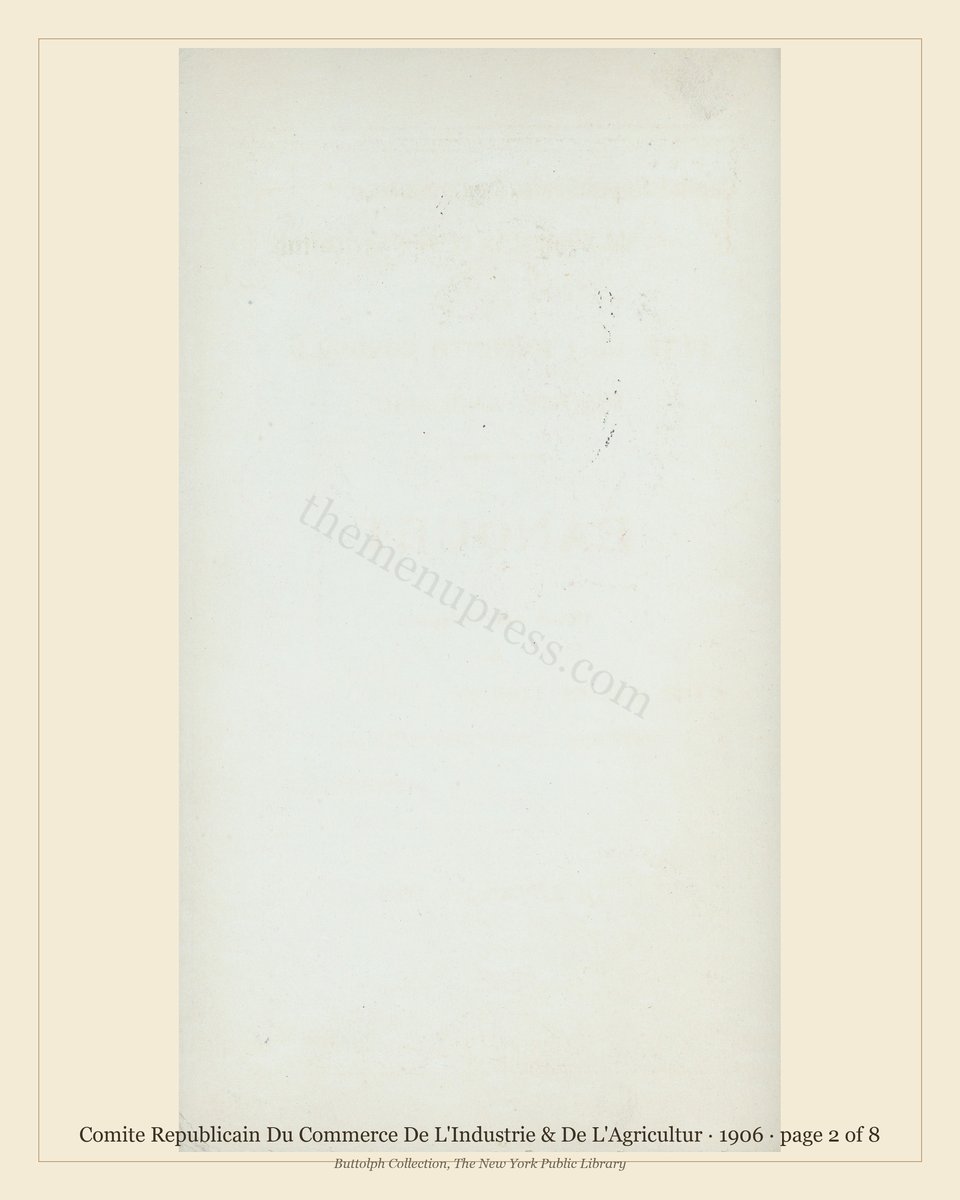 Vintage menu — page 2 of 8