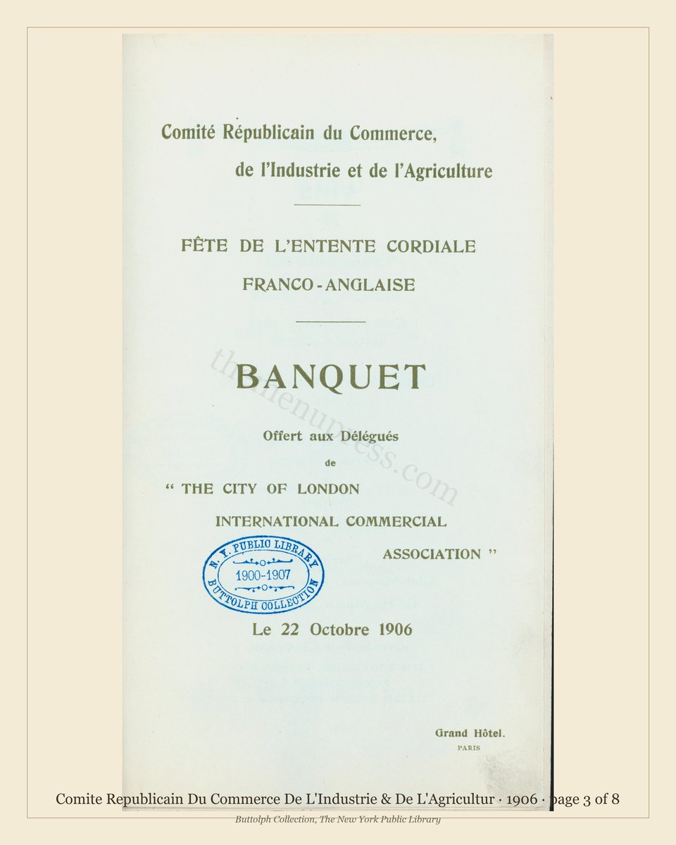 Vintage menu — page 3 of 8
