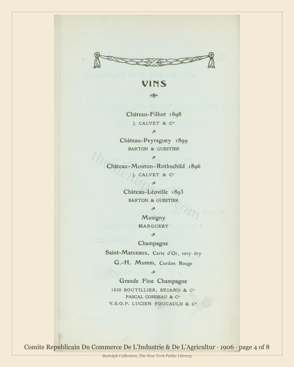Vintage menu — page 4 of 8