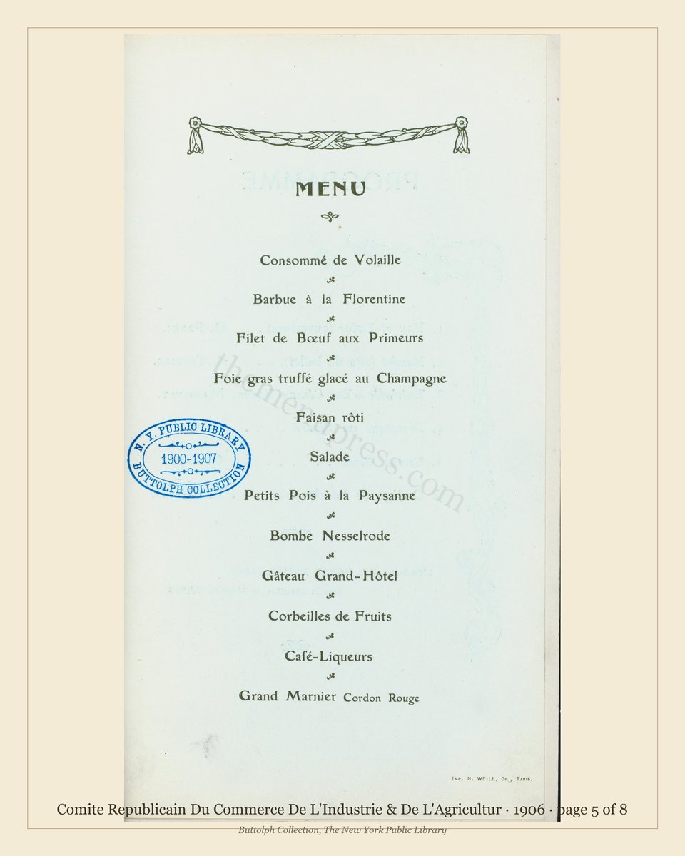 Vintage menu — page 5 of 8