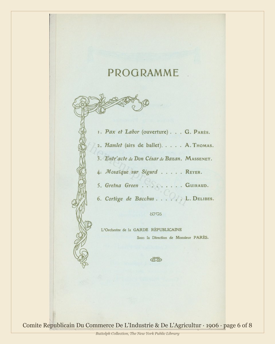 Vintage menu — page 6 of 8
